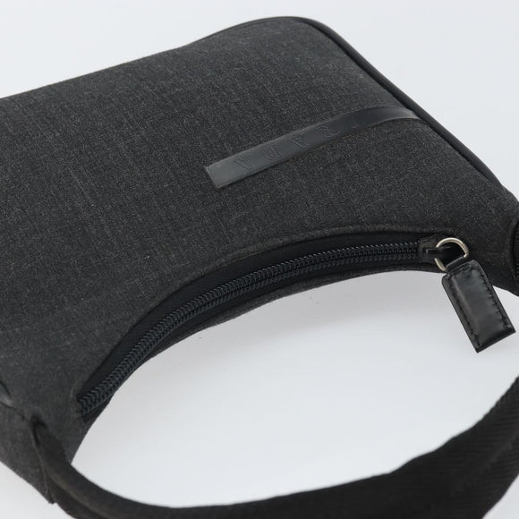 PRADA Sports Accessory Pouch Canvas Gray Auth gh1644