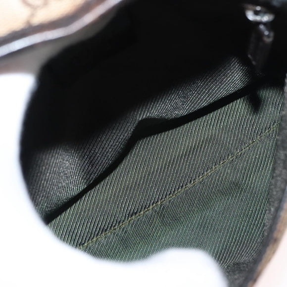 GUCCI GG Canvas Body Bag Beige Silver 92543 Auth gh1646