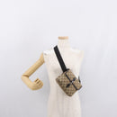 GUCCI GG Canvas Body Bag Beige Silver 92543 Auth gh1646-23