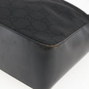 GUCCI GG Canvas Shoulder Bag Black Silver 001 3766 Auth gh1647-15