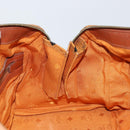 MCM Vicetos Logogram Hand Bag PVC Leather Brown Gold Auth gh1649-17