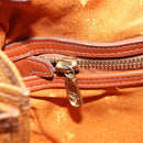 MCM Vicetos Logogram Hand Bag PVC Leather Brown Gold Auth gh1649-19