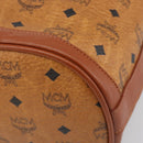 MCM Vicetos Logogram Shoulder Bag PVC Leather Brown Gold Auth gh1650-15