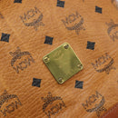 MCM Vicetos Logogram Shoulder Bag PVC Leather Brown Gold Auth gh1650-11