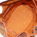 MCM Vicetos Logogram Shoulder Bag PVC Leather Brown Gold Auth gh1650-10