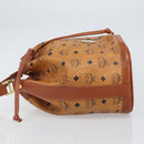 MCM Vicetos Logogram Shoulder Bag PVC Leather Brown Gold Auth gh1650-4