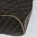 LOEWE Shoulder Bag Canvas Brown Gold Auth gh1652-15