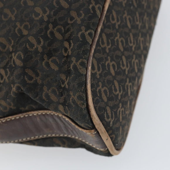 LOEWE Shoulder Bag Canvas Brown Gold Auth gh1652