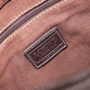 LOEWE Shoulder Bag Canvas Brown Gold Auth gh1652-17