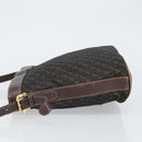 LOEWE Shoulder Bag Canvas Brown Gold Auth gh1652-4