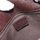 GUCCI GG Canvas Tote Bag Beige Silver 120840 Auth gh1653-17