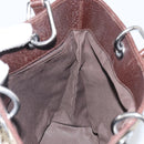 GUCCI GG Canvas Tote Bag Beige Silver 120840 Auth gh1653-18