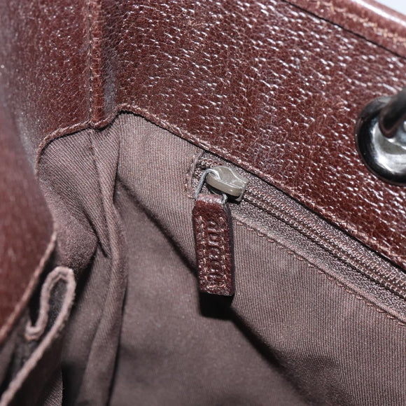 GUCCI GG Canvas Tote Bag Beige Silver 120840 Auth gh1653