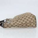 GUCCI GG Canvas Tote Bag Beige Silver 120840 Auth gh1653-4