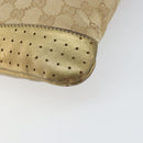 GUCCI GG Canvas Shoulder Bag Beige Gold 145857 Auth gh1654-9