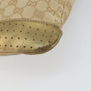 GUCCI GG Canvas Shoulder Bag Beige Gold 145857 Auth gh1654-15