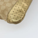 GUCCI GG Canvas Shoulder Bag Beige Gold 145857 Auth gh1654-16