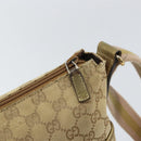 GUCCI GG Canvas Shoulder Bag Beige Gold 145857 Auth gh1654-10