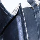 GUCCI GG Supreme Shoulder Bag PVC Navy Gold Auth gh1657-22