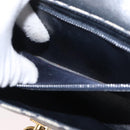 GUCCI GG Supreme Shoulder Bag PVC Navy Gold Auth gh1657-23