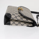GUCCI GG Supreme Shoulder Bag PVC Navy Gold Auth gh1657-4