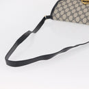 GUCCI GG Supreme Shoulder Bag PVC Navy Gold Auth gh1657-8