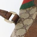GUCCI GG Supreme Web Sherry Line Hand Bag PVC Beige Auth gh1658-14
