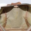 GUCCI GG Supreme Web Sherry Line Hand Bag PVC Beige Auth gh1658-19