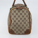 GUCCI GG Supreme Web Sherry Line Hand Bag PVC Beige Auth gh1658-4