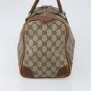 GUCCI GG Supreme Web Sherry Line Hand Bag PVC Beige Auth gh1658-5