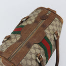 GUCCI GG Supreme Web Sherry Line Hand Bag PVC Beige Auth gh1658-6