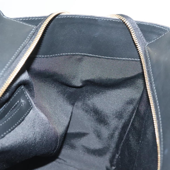 Salvatore Ferragamo Gancini Amy Tote Bag Canvas Beige Black gold Auth gh166