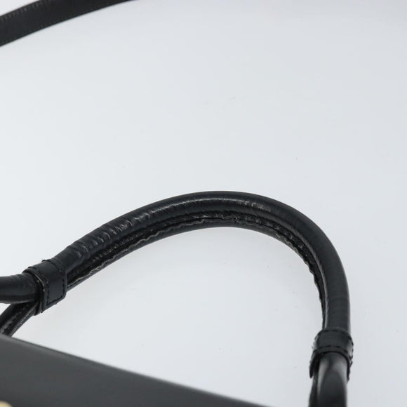 LOEWE Hand Bag Leather 2way Black Gold Auth gh1661