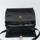 LOEWE Hand Bag Leather 2way Black Gold Auth gh1661-11