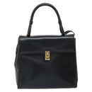 LOEWE Hand Bag Leather 2way Black Gold Auth gh1661-13