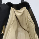 LOEWE Hand Bag Leather 2way Black Gold Auth gh1661-20