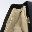 LOEWE Hand Bag Leather 2way Black Gold Auth gh1661-21