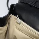 LOEWE Hand Bag Leather 2way Black Gold Auth gh1661-22