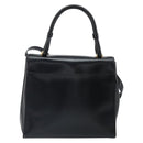 LOEWE Hand Bag Leather 2way Black Gold Auth gh1661-2