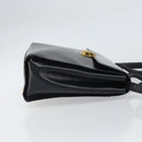 LOEWE Hand Bag Leather 2way Black Gold Auth gh1661-3
