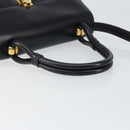 LOEWE Hand Bag Leather 2way Black Gold Auth gh1661-8