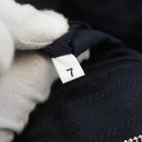 PRADA Chain Shoulder Bag Leather Navy Silver Auth gh1663-12