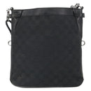 GUCCI GG Canvas Shoulder Bag Black Silver 109106 Auth gh1665-13