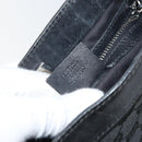 GUCCI GG Canvas Shoulder Bag Black Silver 109106 Auth gh1665-12
