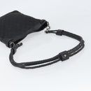 GUCCI GG Canvas Shoulder Bag Black Silver 109106 Auth gh1665-7