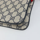 GUCCI GG Supreme Sherry Line Shoulder Bag PVC Navy Gold 904 02 035 Auth gh1666-16