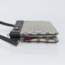 GUCCI GG Supreme Sherry Line Shoulder Bag PVC Navy Gold 904 02 035 Auth gh1666-4