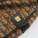 Christian Dior Trotter Canvas Shoulder Bag Brown Gold Auth gh1667-18