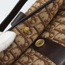 Christian Dior Trotter Canvas Shoulder Bag Brown Gold Auth gh1667-9