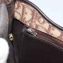 Christian Dior Trotter Canvas Shoulder Bag Brown Gold Auth gh1667-22